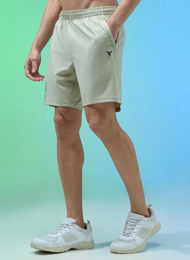 تكنوسبورت شورت رياضي رجالي سادة بقصة مريحة